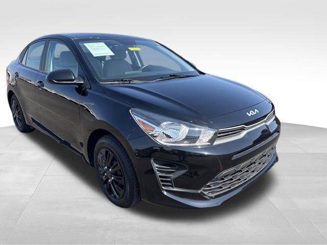 Aurora Black 2023 Kia Rio Sedan Front-Wheel Drive Continuously Variable Transmission