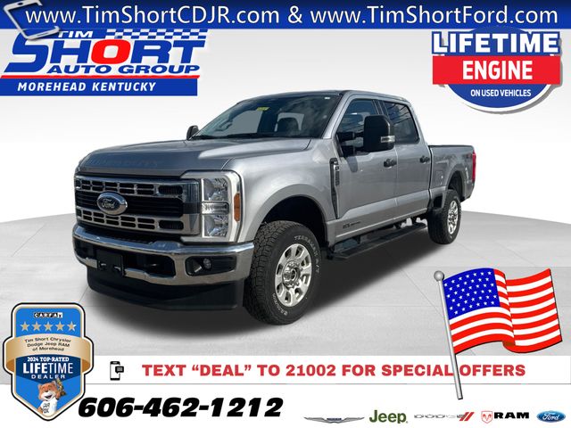 Iconic Silver Metallic 2024 Ford F-250 Super Duty XLT SuperCab 4WD Pickup Truck Four-Wheel Drive Automatic