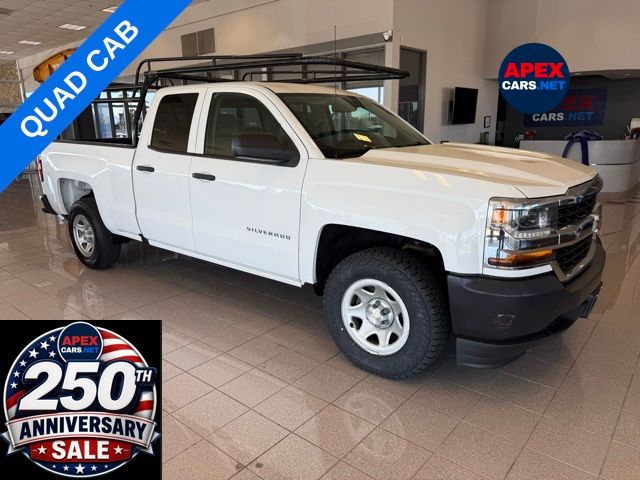 Summit White 2019 Chevrolet Silverado 1500 Work Truck Double Cab RWD Pickup Truck 4X2 6-Speed Automatic Overdrive