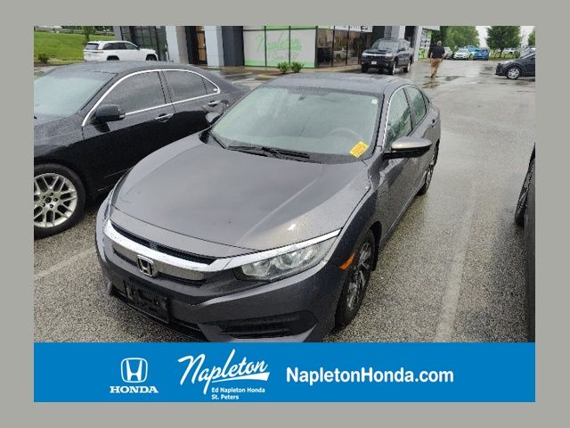 Gray (Modern Steel Metallic) 2016 Honda Civic EX Sedan Front-Wheel Drive Continuously Variable Transmission