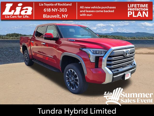 Red 2025 Toyota Tundra Hybrid Limited HV CrewMax Cab 4WD Pickup Truck Four-Wheel Drive Automatic
