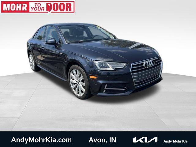 Moonlight Blue 2018 Audi A4 Sedan Front-Wheel Drive 7-Speed Automatic