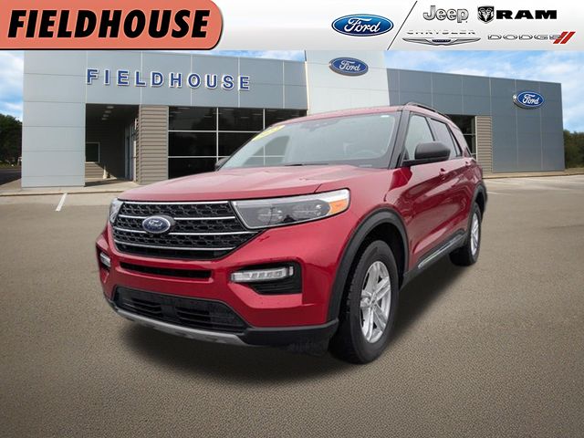 Rapid Red Metallic Tinted Clearcoat 2022 Ford Explorer XLT AWD SUV / Crossover All-Wheel Drive Automatic