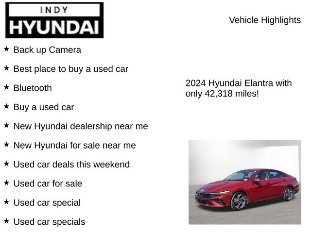 Used 2024 Hyundai Elantra For Sale in Indianapolis, IN