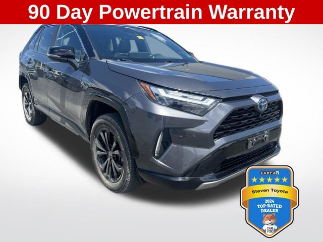 Magnetic Gray Metallic/Midnight Black Metallic 2023 Toyota RAV4 Hybrid SUV / Crossover All-Wheel Drive Continuously Variable Transmission