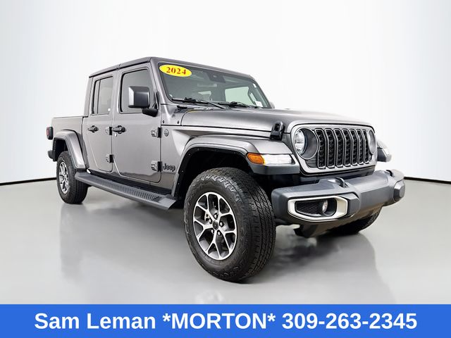 Gray (Granite Crystal Metallic Clearcoat) 2024 Jeep Gladiator Sport Crew Cab 4WD Pickup Truck Four-Wheel Drive 8-Speed Automatic