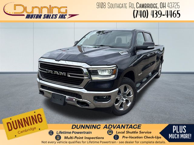 Gray (Maximum Steel Metallic Clearcoat) 2019 RAM 1500 Big Horn Crew Cab 4WD Pickup Truck Four-Wheel Drive 8-Speed Automatic