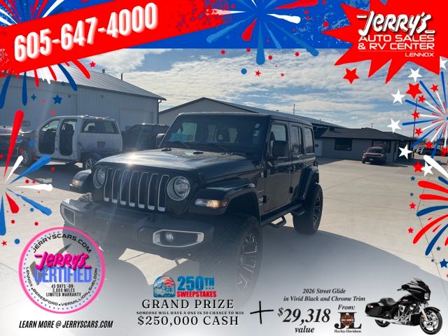 Black Clearcoat 2020 Jeep Wrangler Unlimited Sahara 4WD SUV / Crossover Four-Wheel Drive 8-Speed Automatic