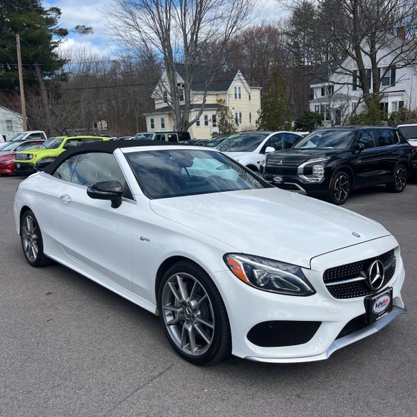 Polar White 2017 Mercedes-Benz C-Class AMG C 43 Cabriolet Convertible All-Wheel Drive 9-Speed Automatic