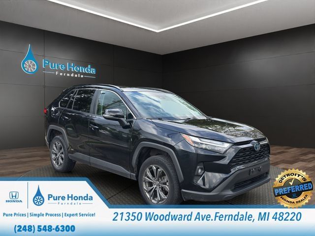 Midnight Black Metallic 2022 Toyota RAV4 Hybrid XLE Premium AWD SUV / Crossover All-Wheel Drive Continuously Variable Transmission
