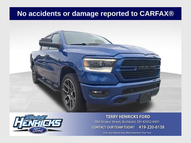 Blue Streak Pearlcoat 2019 RAM 1500 Pickup Truck Four-Wheel Drive 8-Speed Automatic