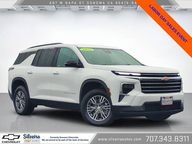 Summit White 2025 Chevrolet Traverse SUV / Crossover Four-Wheel Drive 8-Speed Automatic