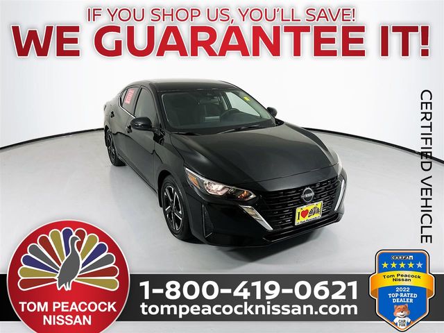 Super Black 2025 Nissan Sentra Sedan Front-Wheel Drive Continuously Variable Transmission