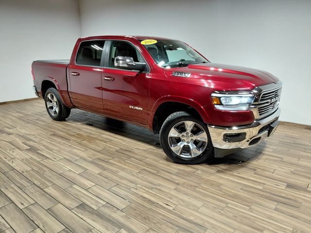 Delmonico Red Pearlcoat 2020 RAM 1500 Laramie Crew Cab 4WD Pickup Truck Four-Wheel Drive 8-Speed Automatic