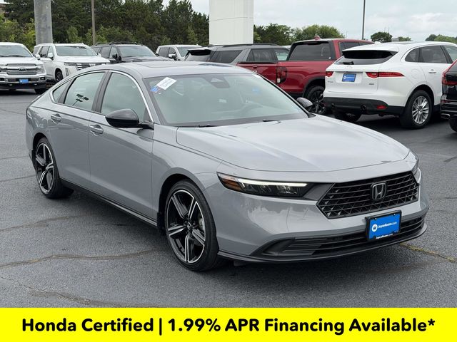 Urban Gray Pearl 2025 Honda Accord Hybrid Sedan Front-Wheel Drive Continuously Variable Transmission