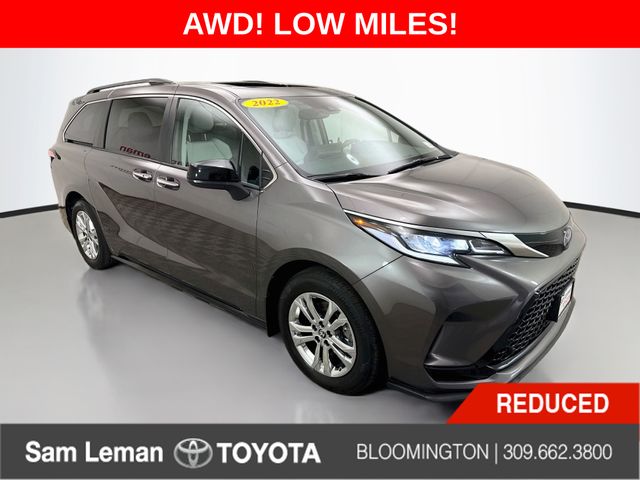 Gray 2022 Toyota Sienna Minivan All-Wheel Drive Continuously Variable Transmission