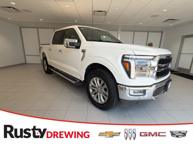 Star White Metallic Tri-Coat 2024 Ford F-150 Lariat SuperCrew 4WD Pickup Truck Four-Wheel Drive Automatic