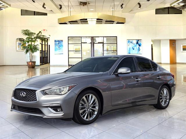 Gray (Graphite Shadow) 2019 INFINITI Q50 Sedan Rear-Wheel Drive 7-Speed Automatic Overdrive