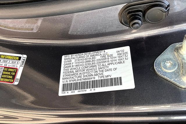 Used 2022 Honda Odyssey Van