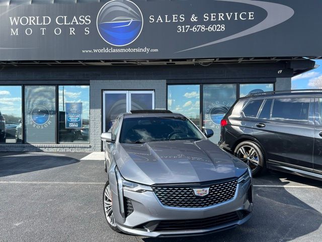 Gray (Satin Steel Metallic) 2021 Cadillac CT4 Premium Luxury AWD Sedan All-Wheel Drive 8-Speed Automatic