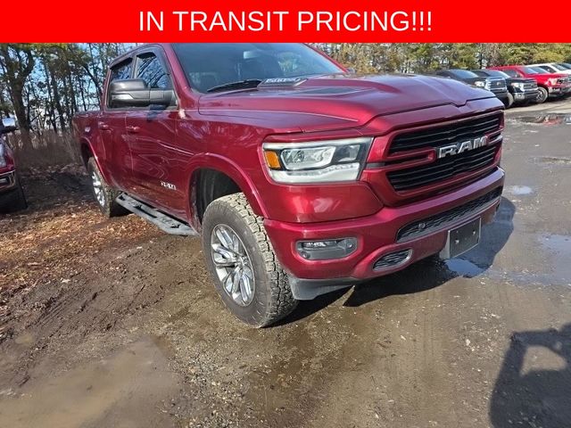 Delmonico Red Pearlcoat 2020 RAM 1500 Laramie Crew Cab 4WD Pickup Truck Four-Wheel Drive 8-Speed Automatic
