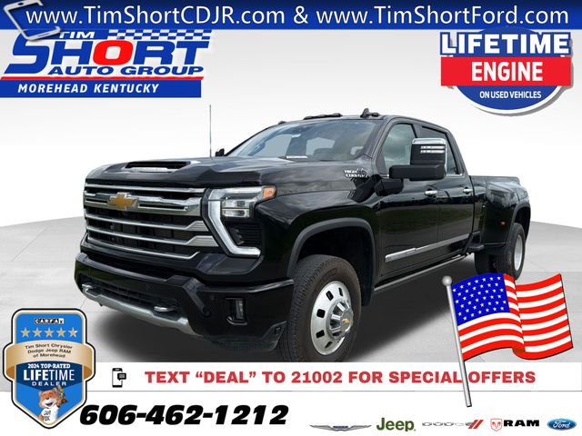 Black 2024 Chevrolet Silverado 3500HD High Country Crew Cab 4WD Pickup Truck Four-Wheel Drive Automatic