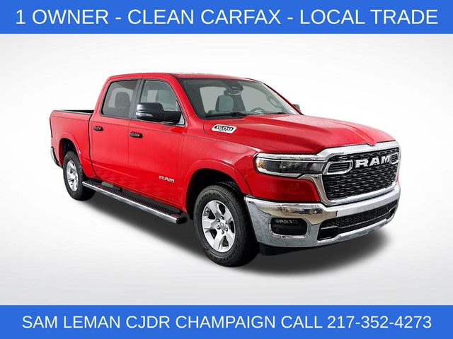 Flame Red Clearcoat 2025 RAM 1500 Big Horn Crew Cab 4WD Pickup Truck Four-Wheel Drive 8-Speed Automatic