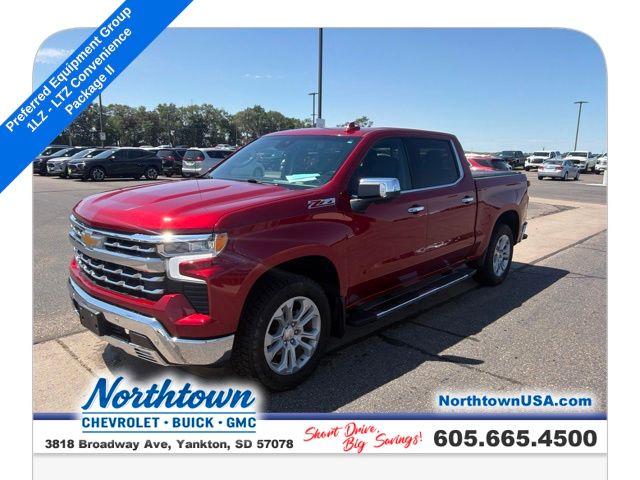 Radiant Red Tintcoat 2025 Chevrolet Silverado 1500 LTZ Crew Cab 4WD Pickup Truck Four-Wheel Drive Automatic