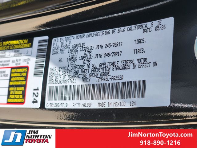 New 2026 Toyota Tacoma Truck