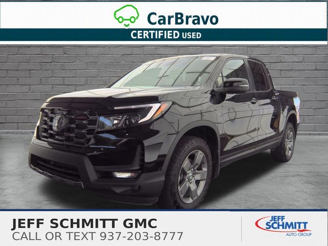 Crystal Black Pearl 2025 Honda Ridgeline Pickup Truck All-Wheel Drive 9-Speed Automatic