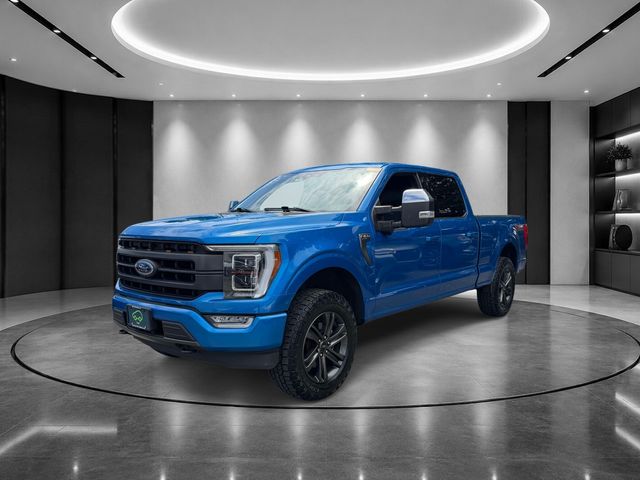 Blue Metallic 2021 Ford F-150 Pickup Truck Four-Wheel Drive Automatic