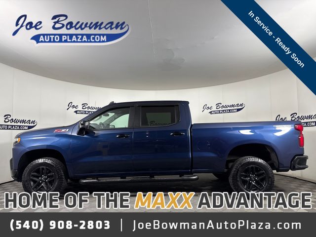 Northsky Blue Metallic 2020 Chevrolet Silverado 1500 LT Trail Boss Crew Cab 4WD Pickup Truck Four-Wheel Drive 10-Speed Automatic
