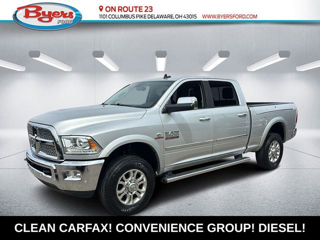 Bright Silver Clearcoat Metallic 2016 RAM 3500 Laramie Crew Cab 4WD Pickup Truck Four-Wheel Drive 6-Speed Automatic