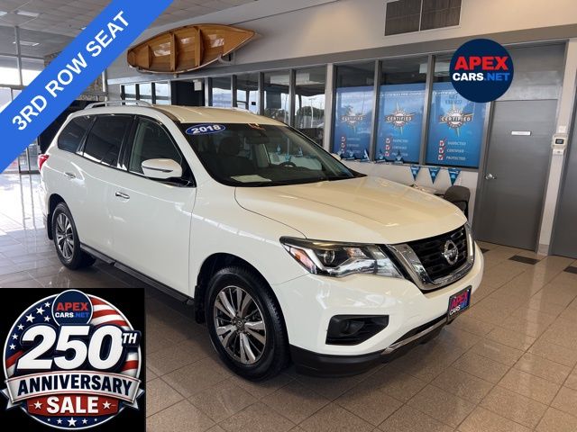 Glacier White (Fleet) 2018 Nissan Pathfinder S SUV / Crossover Front-Wheel Drive Continuously Variable Transmission