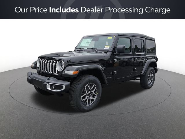 Black Clearcoat 2025 Jeep Wrangler Sahara 4-Door 4WD SUV / Crossover Four-Wheel Drive 8-Speed Automatic