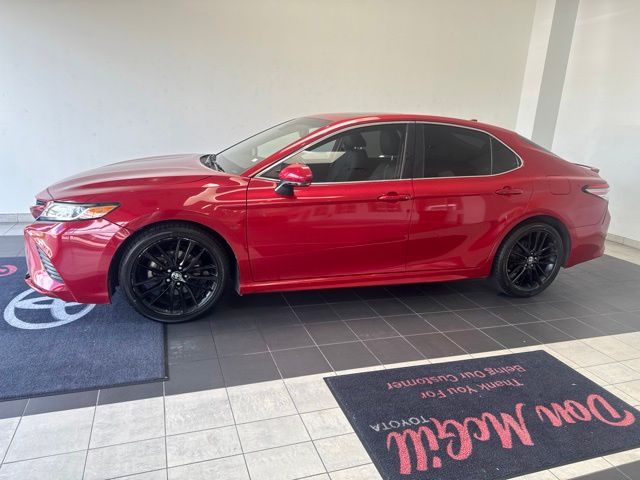 2019 Toyota Camry SE Red at Don McGill Toyota