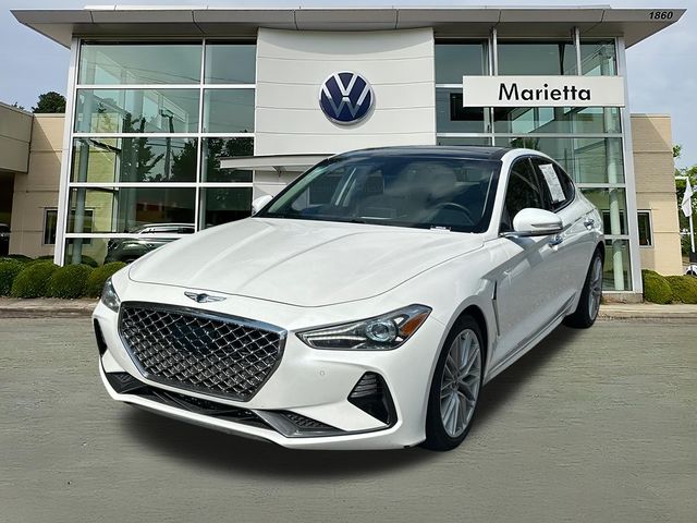 Uyuni White 2021 Genesis G70 Sedan Rear-Wheel Drive 8-Speed Automatic
