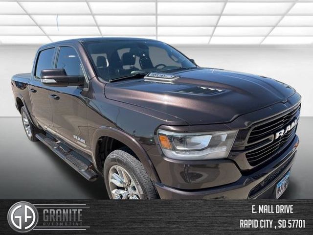 Rugged Brown Pearlcoat 2019 RAM 1500 Laramie Crew Cab 4WD Pickup Truck Four-Wheel Drive 8-Speed Automatic