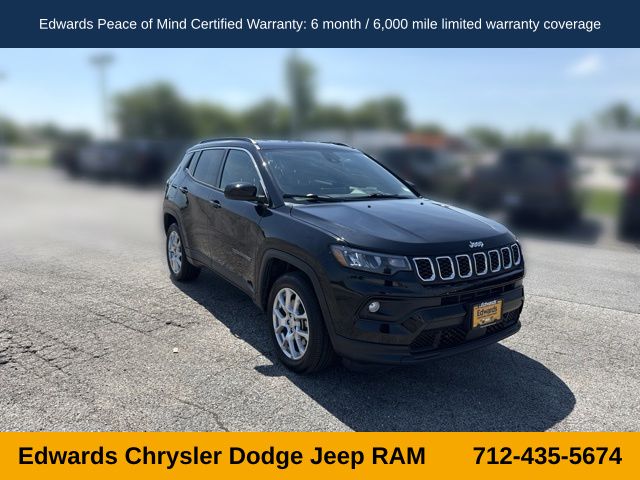 Diamond Black Crystal Pearlcoat 2024 Jeep Compass SUV / Crossover Four-Wheel Drive 8-Speed Automatic