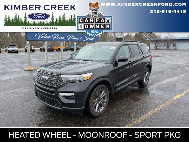 Agate Black Metallic 2024 Ford Explorer XLT AWD SUV / Crossover All-Wheel Drive Automatic