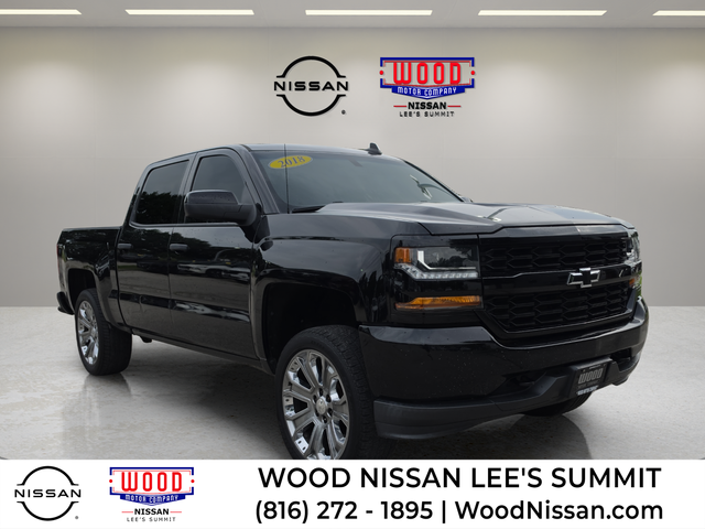 Black 2018 Chevrolet Silverado 1500 Pickup Truck Four-Wheel Drive 6-Speed Automatic Overdrive