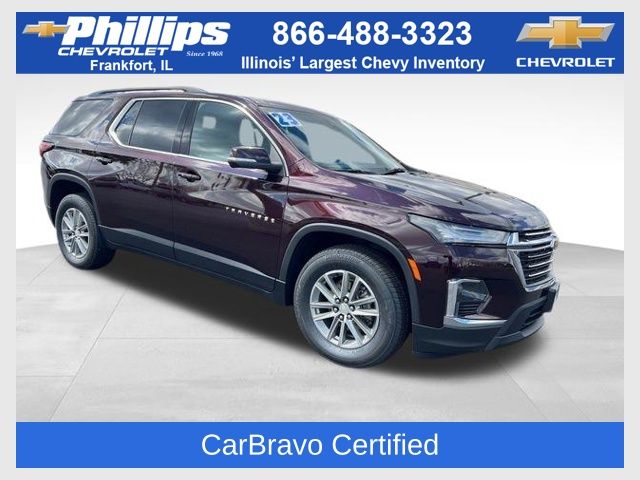 Black Cherry Metallic 2023 Chevrolet Traverse LT Cloth AWD SUV / Crossover Four-Wheel Drive 9-Speed Automatic