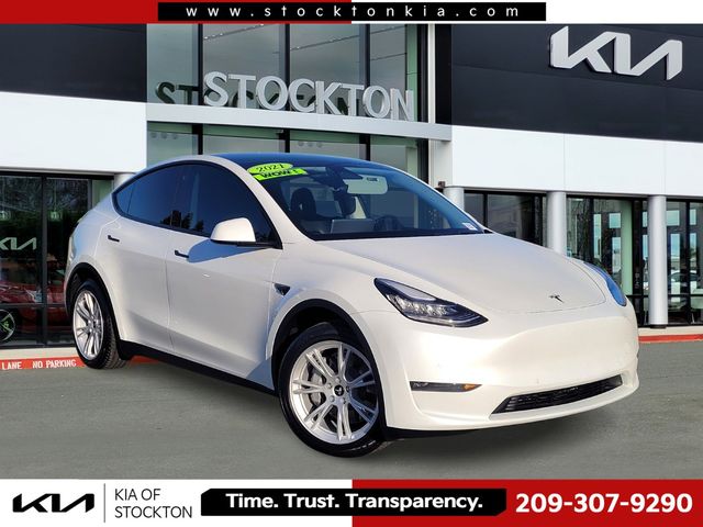 White 2021 Tesla Model Y Long Range AWD SUV / Crossover All-Wheel Drive 1-Speed Automatic