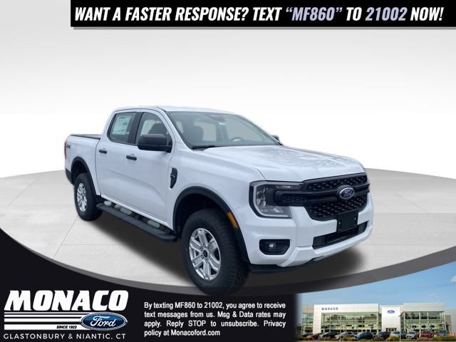 Oxford White 2025 Ford Ranger XL SuperCrew 4WD Pickup Truck Four-Wheel Drive Automatic