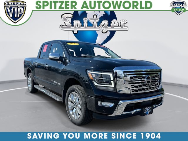 Super Black 2020 Nissan Titan Pickup Truck Four-Wheel Drive 9-Speed Automatic
