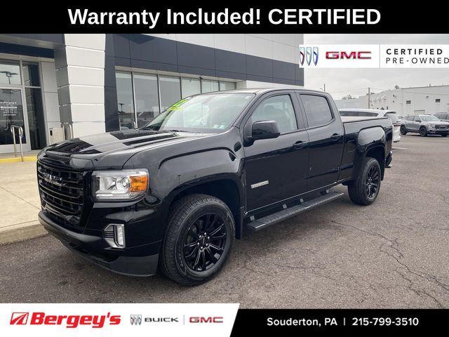 Onyx Black 2022 GMC Canyon Elevation Crew Cab 4WD Pickup Truck Four-Wheel Drive 8-Speed Automatic
