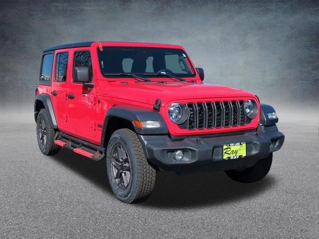 Firecracker Red Clearcoat 2024 Jeep Wrangler Sport S 4-Door 4WD SUV / Crossover Four-Wheel Drive 8-Speed Automatic