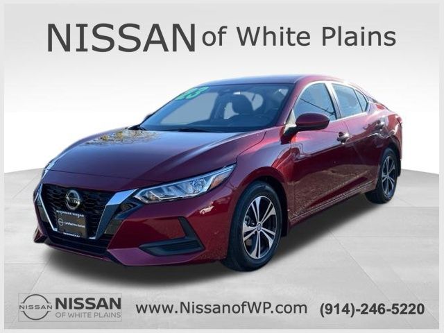 Red (Scarlet) 2023 Nissan Sentra SV FWD Sedan Front-Wheel Drive Continuously Variable Transmission