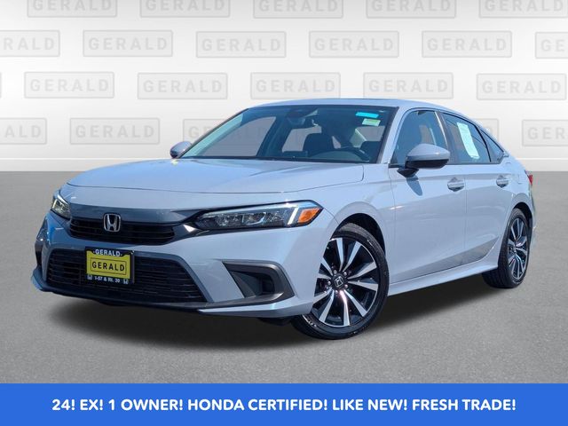 Sonic Gray Pearl 2024 Honda Civic Sedan Front-Wheel Drive Continuously Variable Transmission