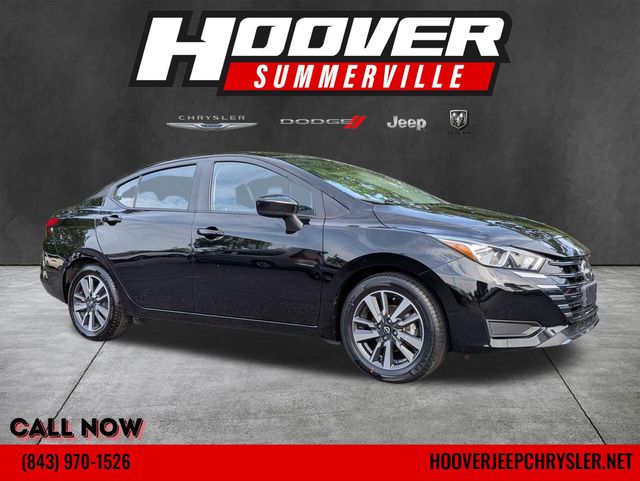 Super Black 2024 Nissan Versa Sedan Front-Wheel Drive Continuously Variable Transmission